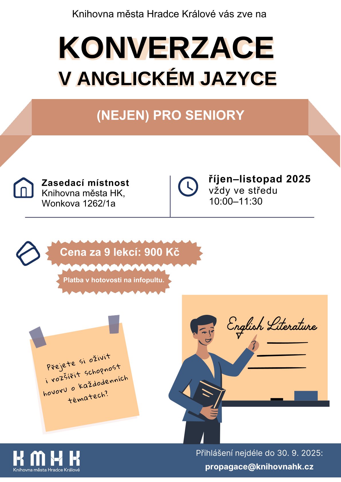 Plakát akce: Konverzace v anglickém jazyce
